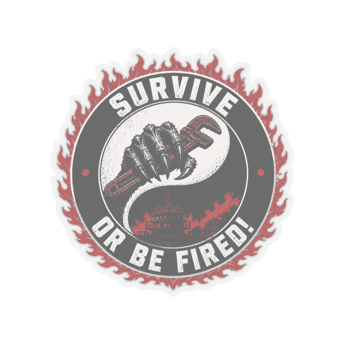 Lethal Company "Survive or Be Fired!" Sticker