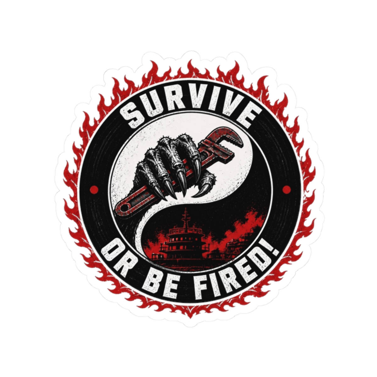 Lethal Company "Survive or Be Fired!" Sticker - Official Stickers merchandise