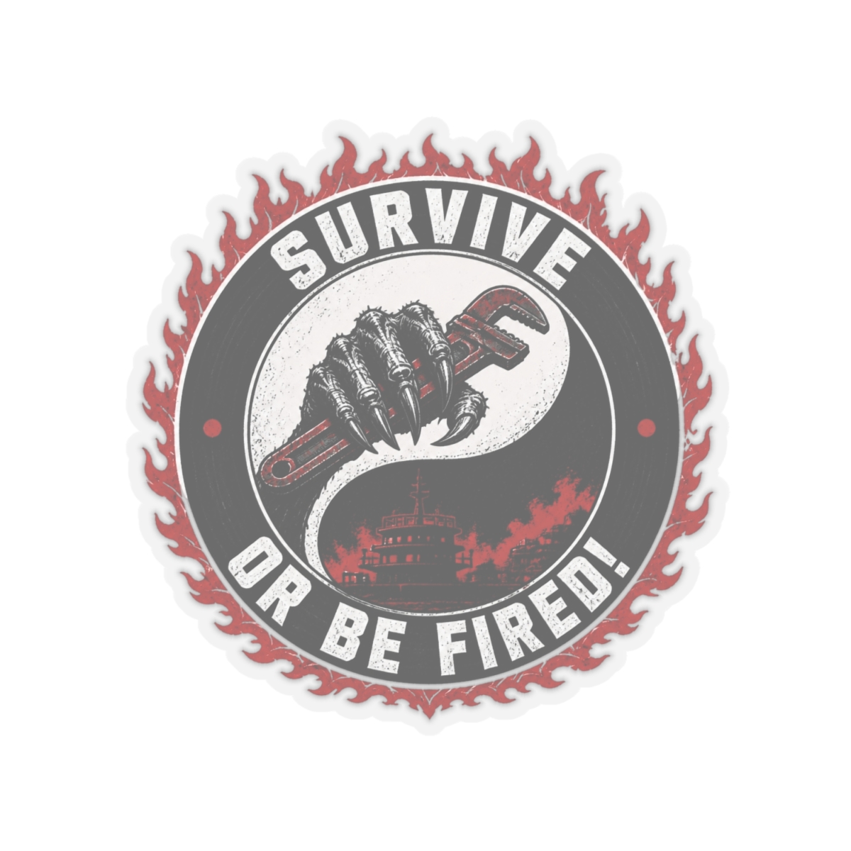 Lethal Company "Survive or Be Fired!" Sticker