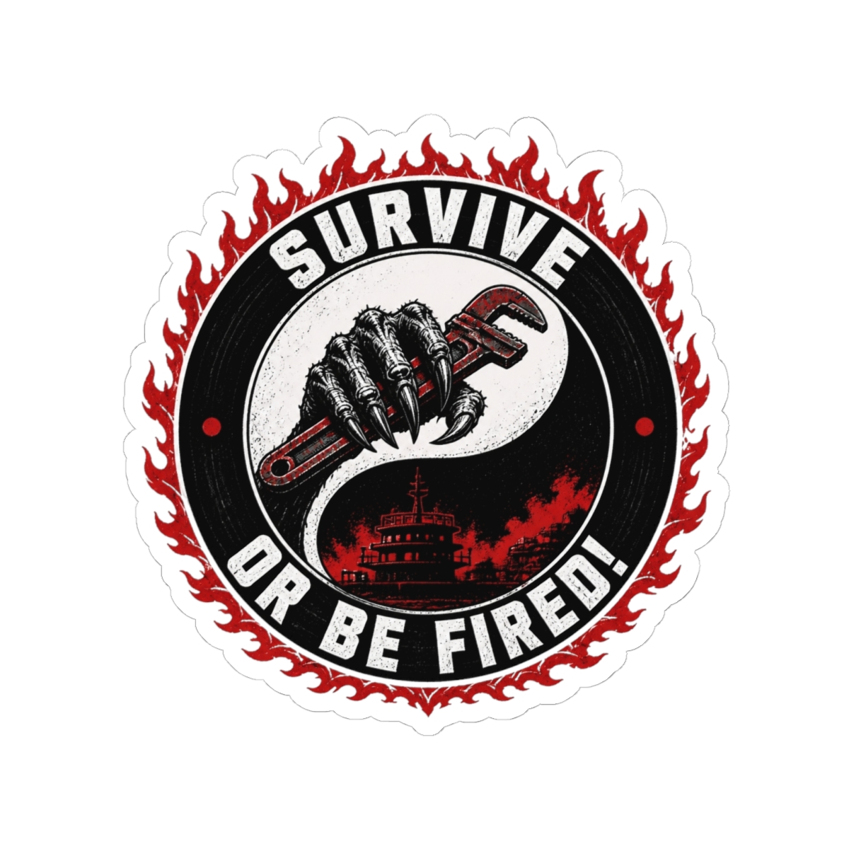 Lethal Company "Survive or Be Fired!" Sticker