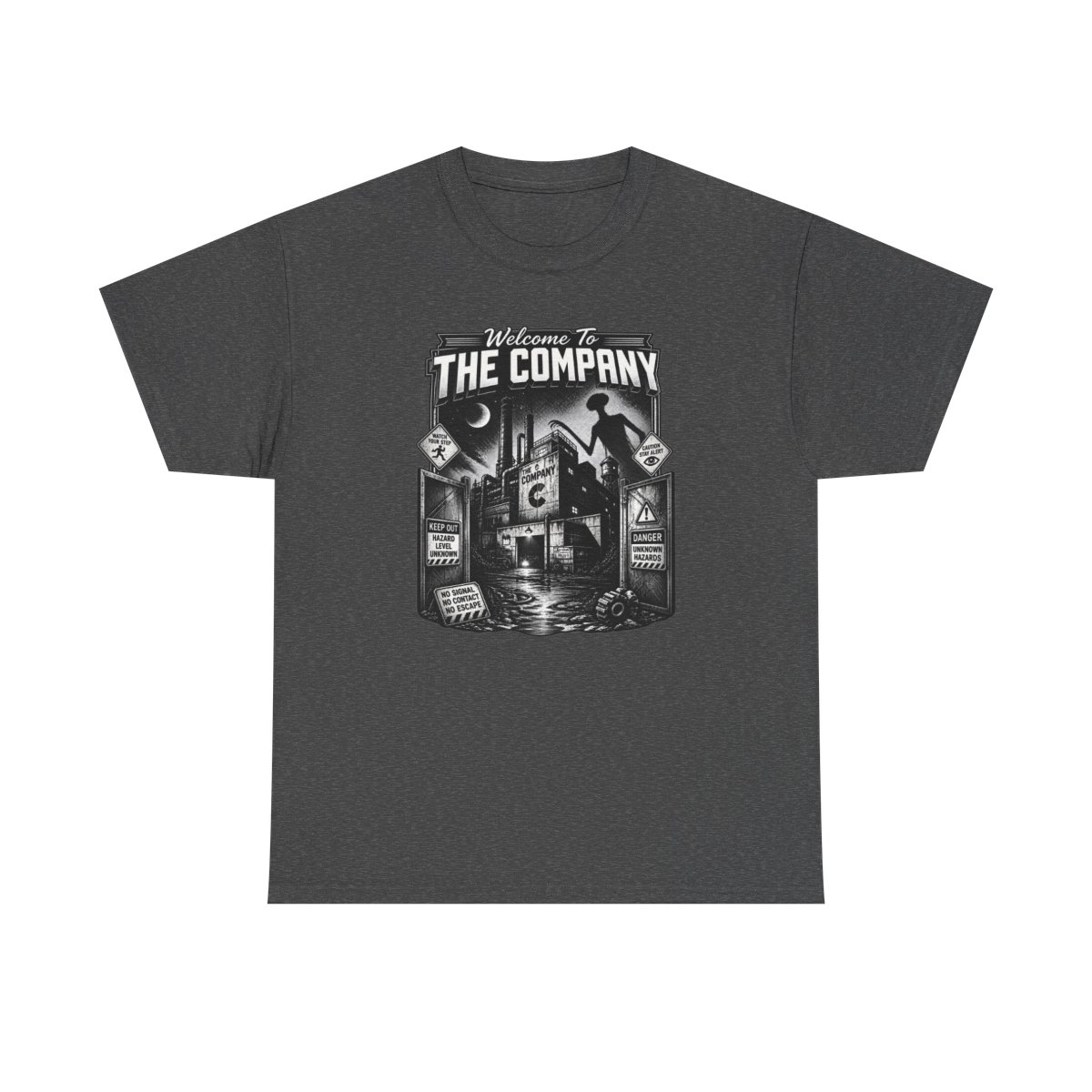 Lethal Company "s suspense. Around the factory" Unisex Tee - alternate angle 2, merchandise