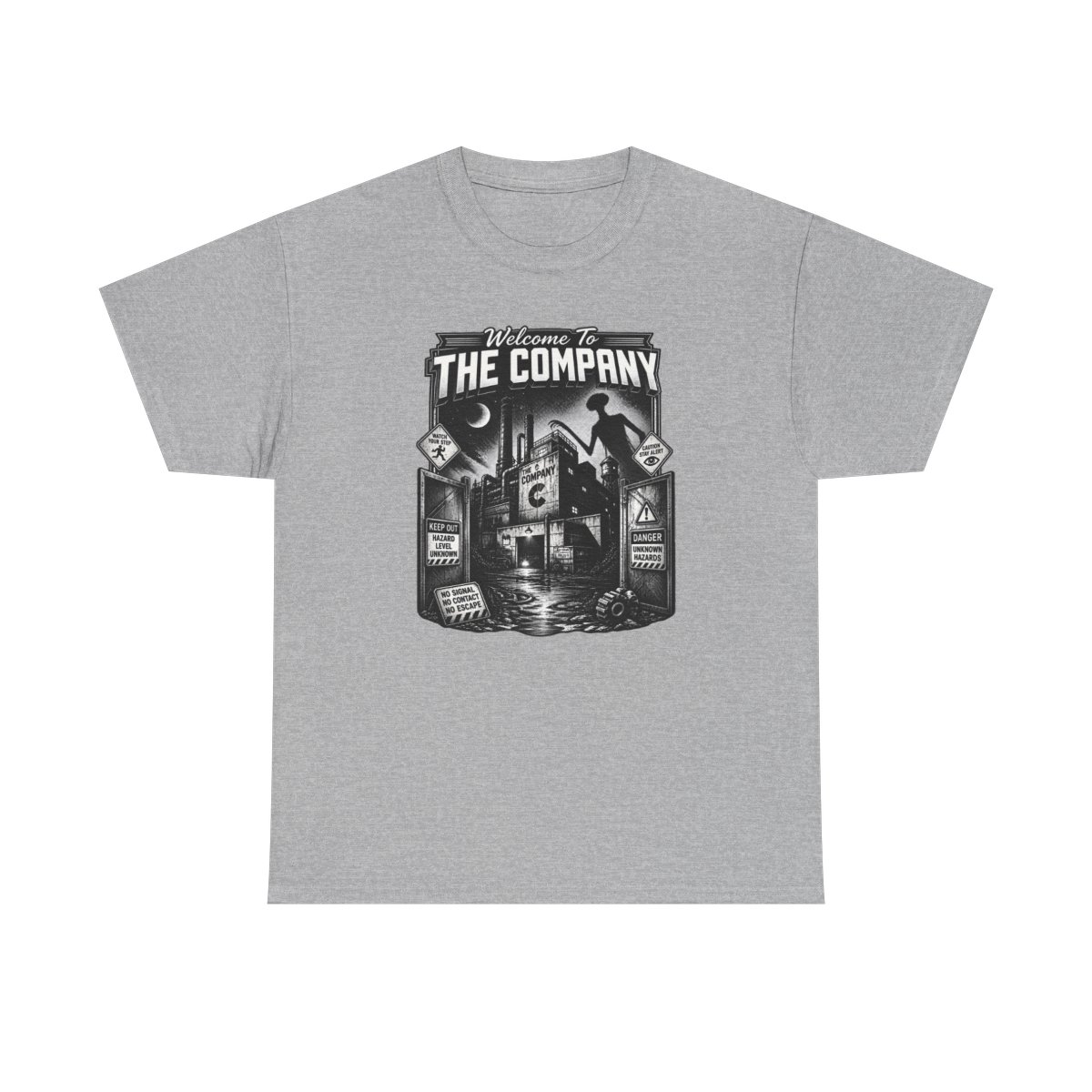 Lethal Company "s suspense. Around the factory" Unisex Tee - alternate angle 4, merchandise